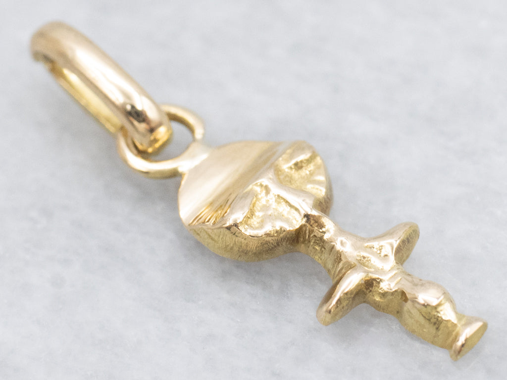 Kota Reliquary Goddess of Fertility Yellow Gold Pendant