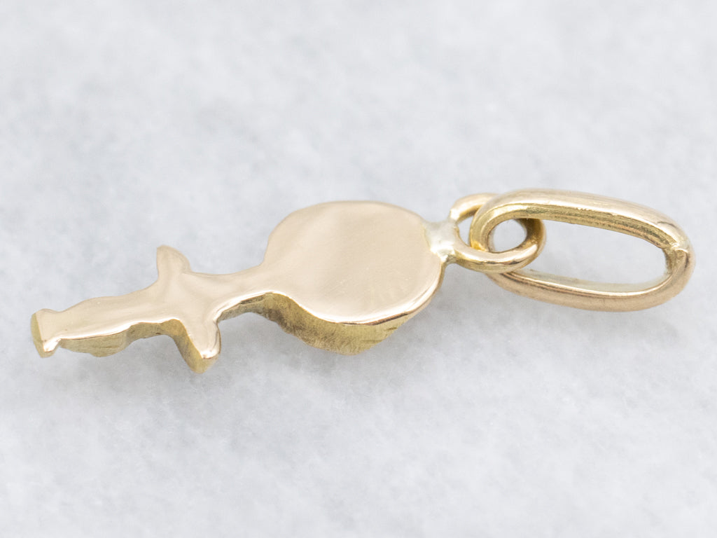 Kota Reliquary Goddess of Fertility Yellow Gold Pendant