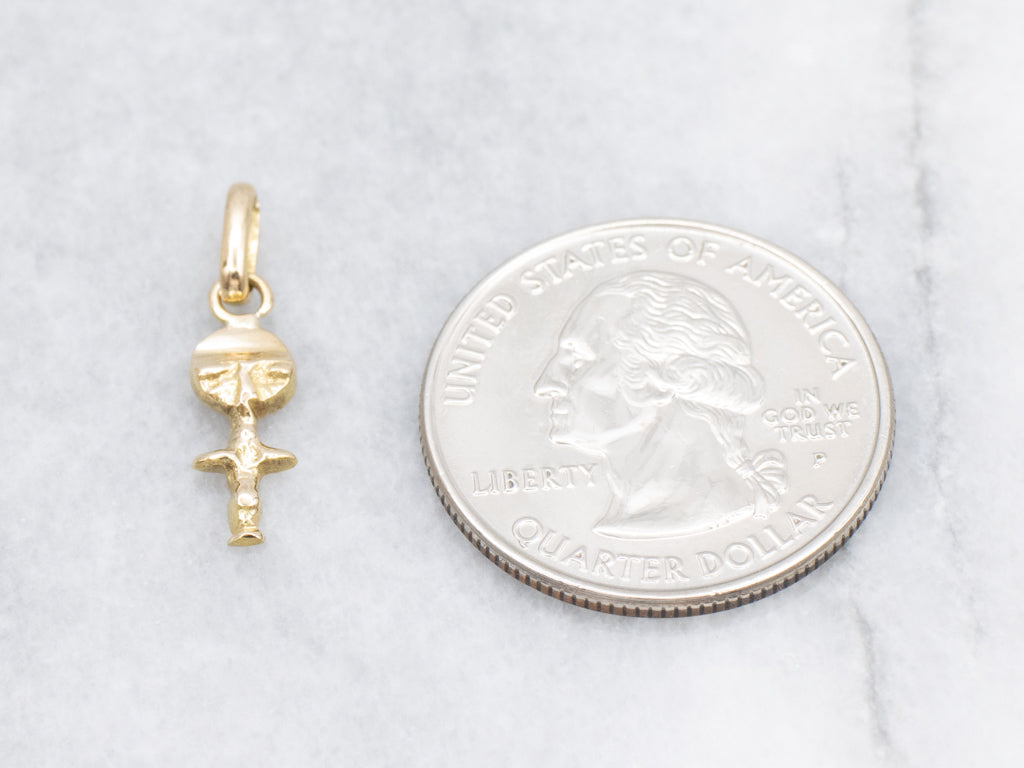 Kota Reliquary Goddess of Fertility Yellow Gold Pendant