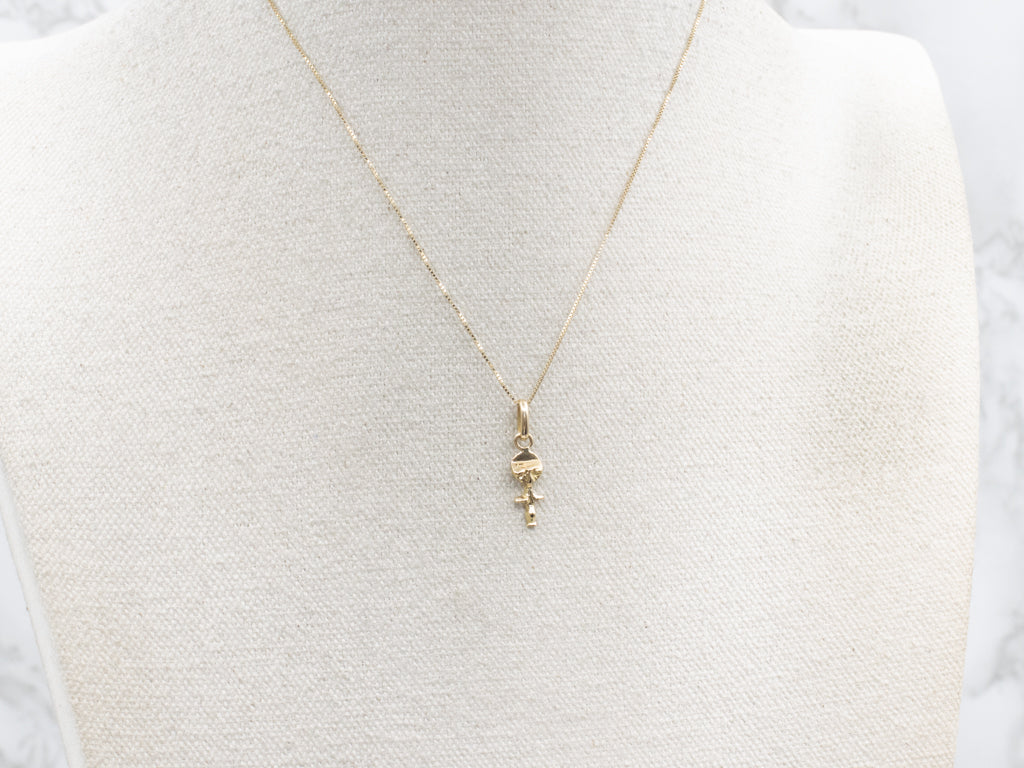 Kota Reliquary Goddess of Fertility Yellow Gold Pendant