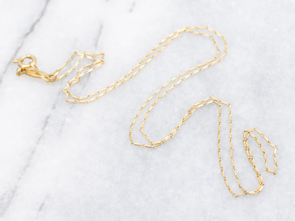 18-Karat Yellow Gold Barleycorn Link Chain
