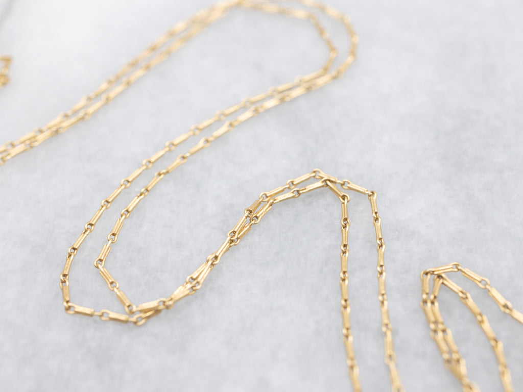 18-Karat Yellow Gold Barleycorn Link Chain