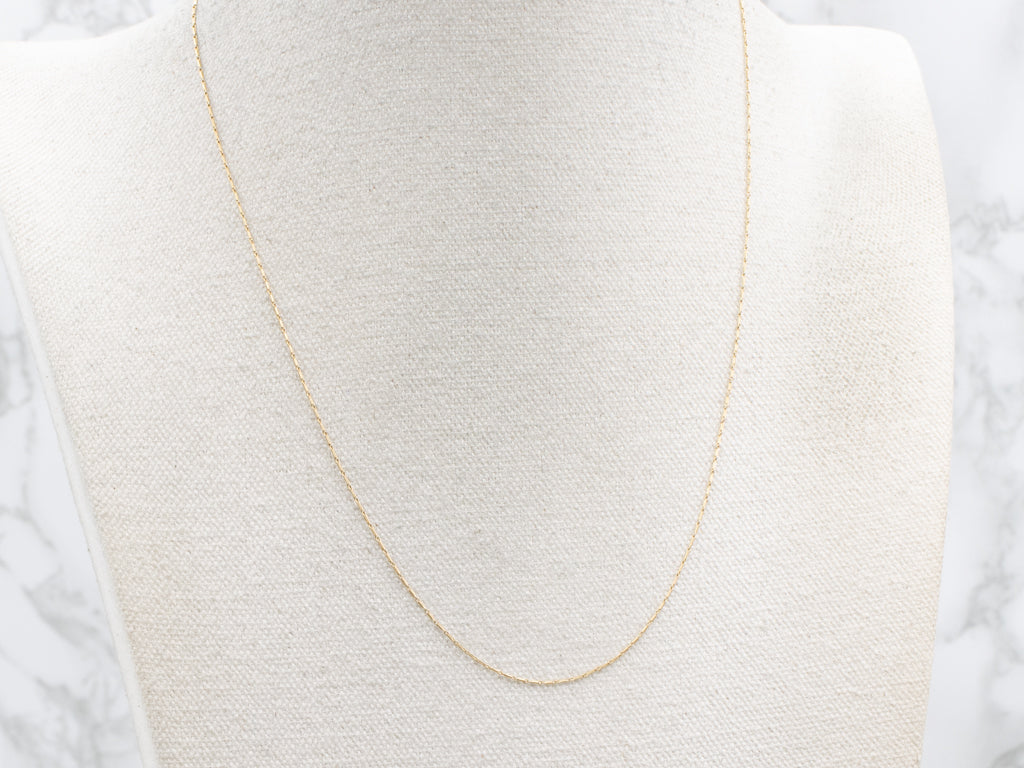 18-Karat Yellow Gold Barleycorn Link Chain