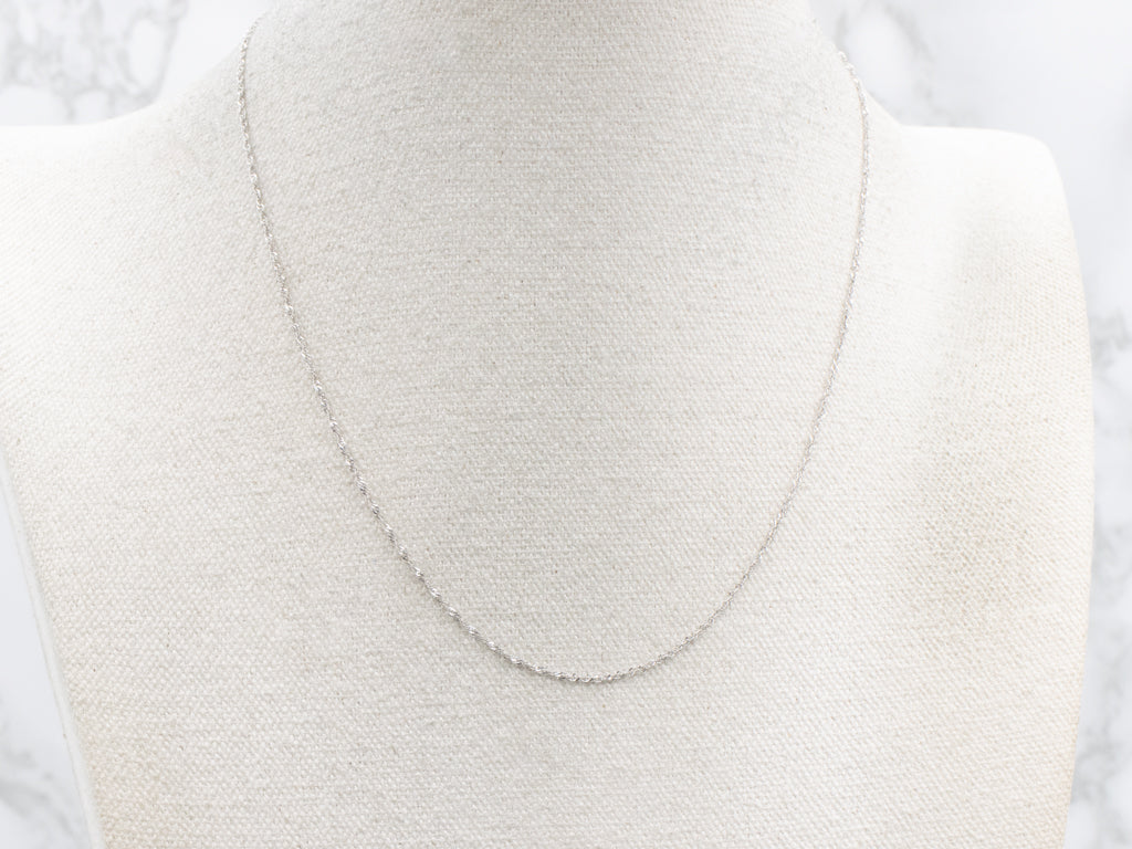Italian White Gold Singapore Chain with Lobster Clasp