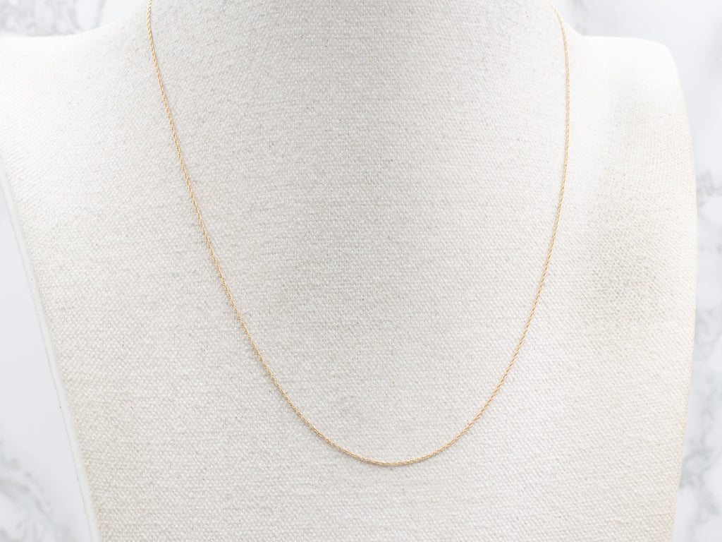 Yellow Gold Rope Chain with Spring Ring Clasp