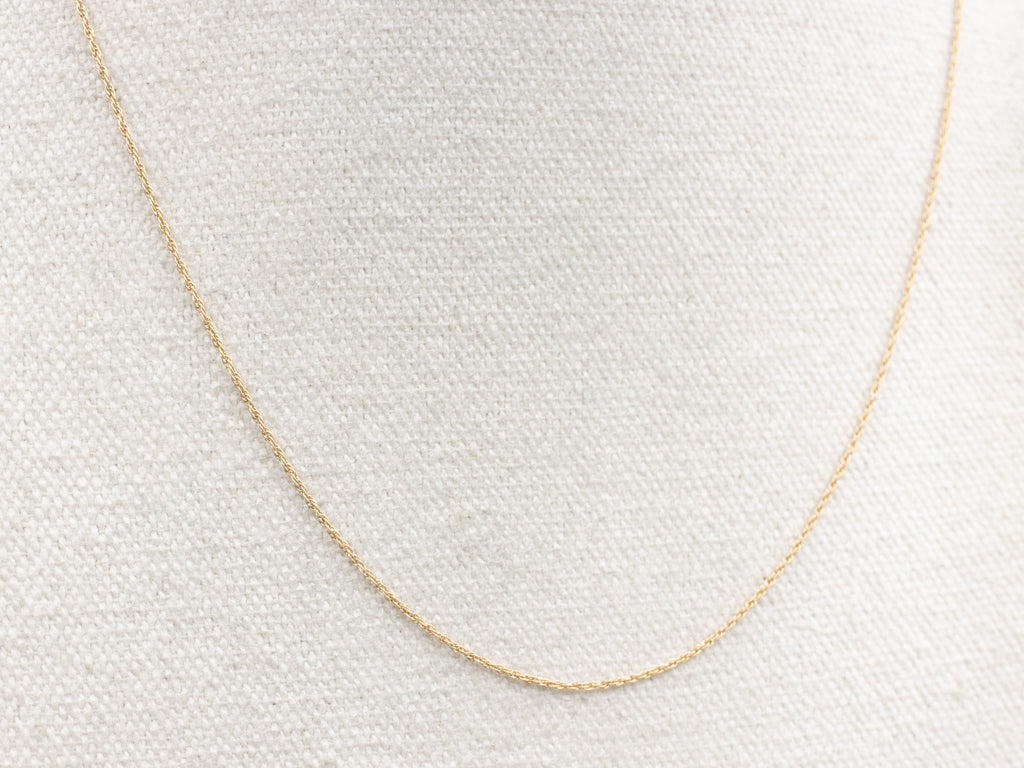Yellow Gold Rope Chain with Spring Ring Clasp