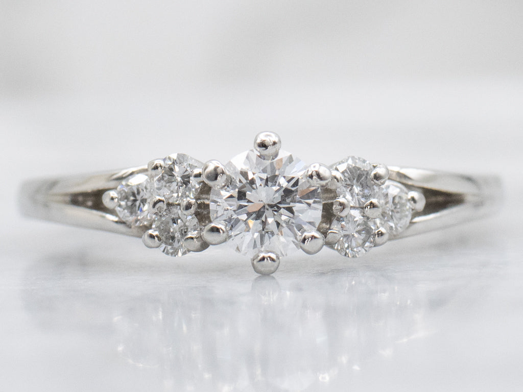 Platinum Round Brilliant Diamond Engagement Ring