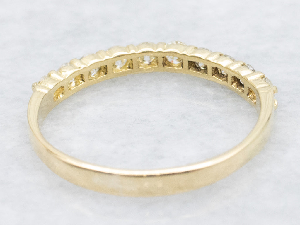 18-Karat Gold Prong-Set Brilliant Diamond Band