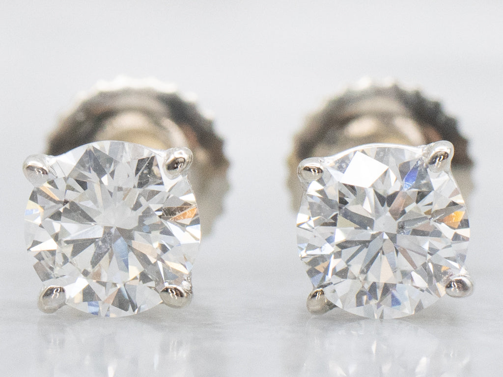 White Gold Brilliant Diamond Stud Earrings