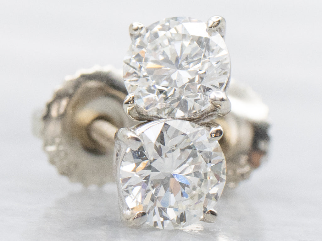 White Gold Brilliant Diamond Stud Earrings