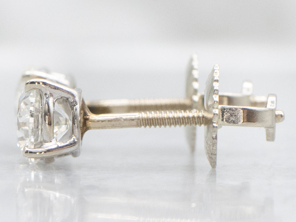 White Gold Brilliant Diamond Stud Earrings