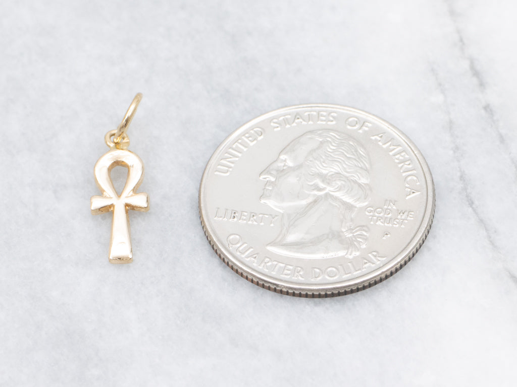 Yellow 18-Karat Gold Ankh Pendant