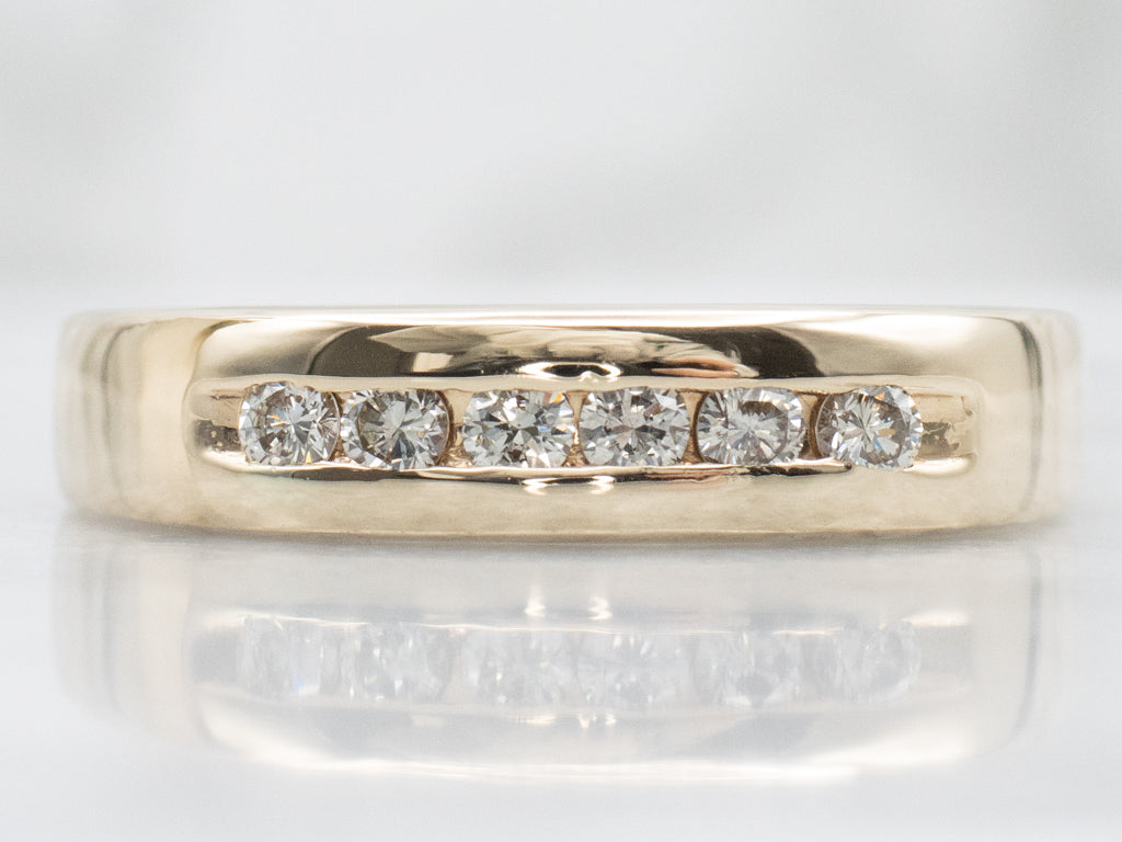 Men's Yellow Gold Diamond Band