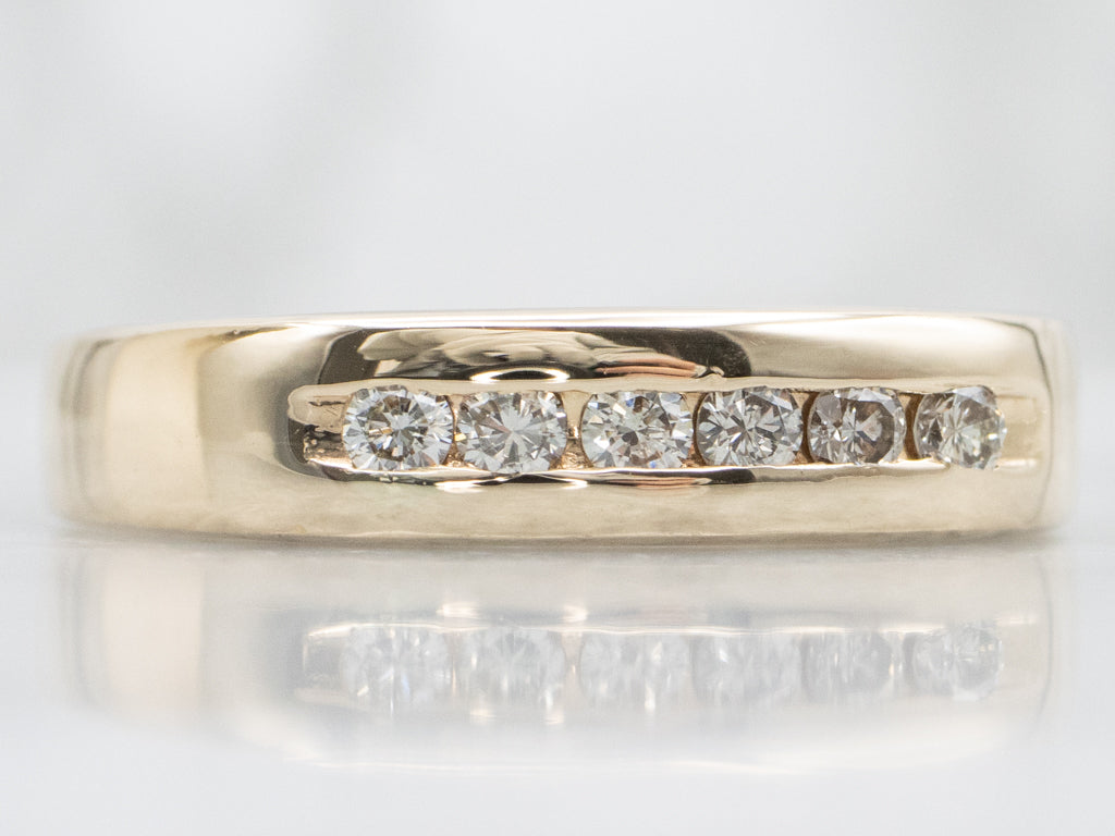 Men's Yellow Gold Diamond Band
