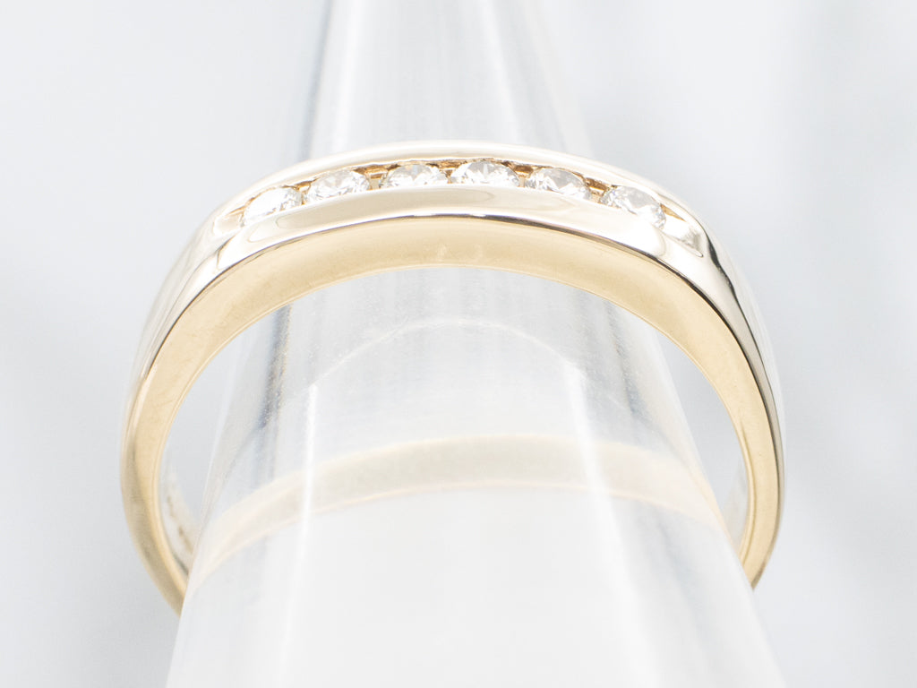 Men's Yellow Gold Diamond Band