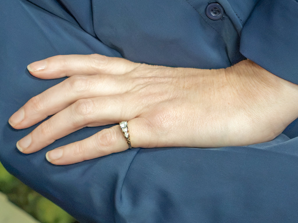 1950s Two-Tone Gold Diamond Engagement Ring