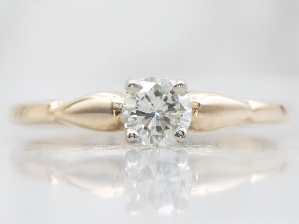 Vintage Round Brilliant Diamond Solitaire Engagement Ring