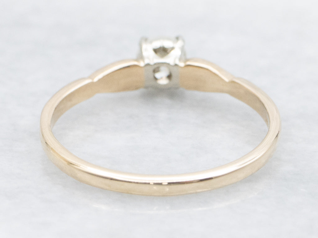 Vintage Round Brilliant Diamond Solitaire Engagement Ring