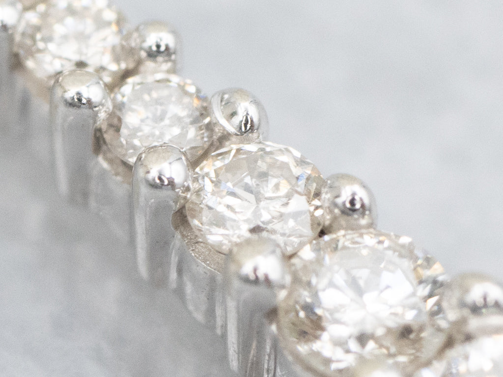 White Gold Diamond Bar Drop Pendant