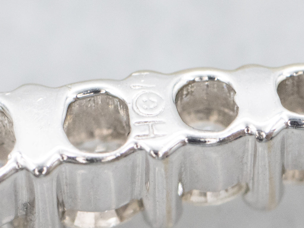 White Gold Diamond Bar Drop Pendant