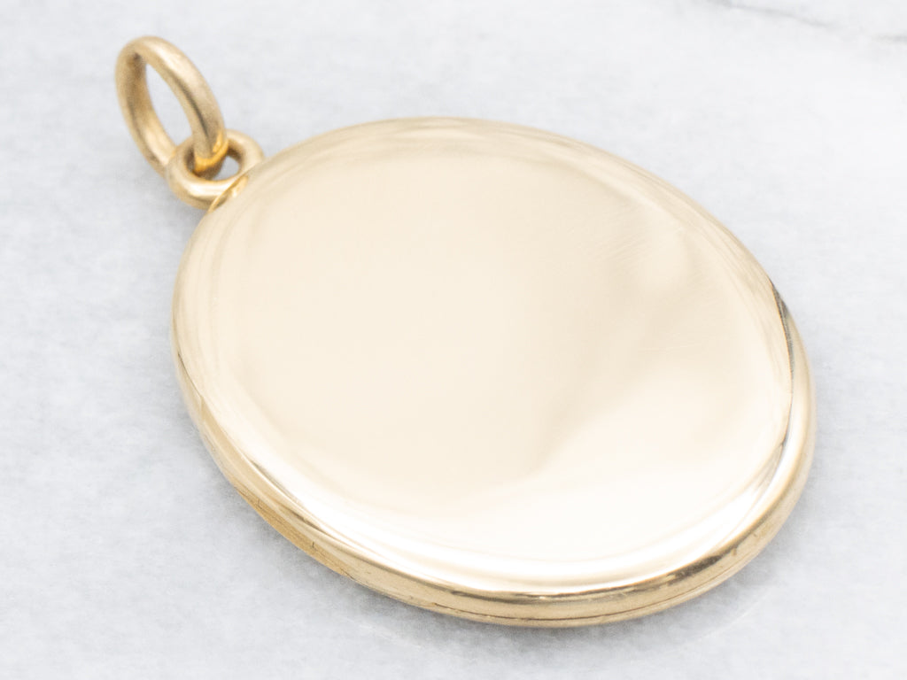 Vintage 18-Karat Gold Tiffany & Company Oval Locket Pendant