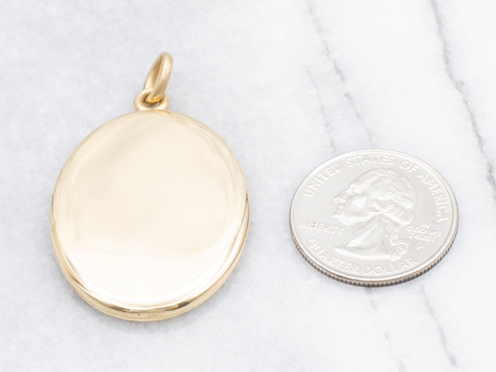 Vintage 18-Karat Gold Tiffany & Company Oval Locket Pendant