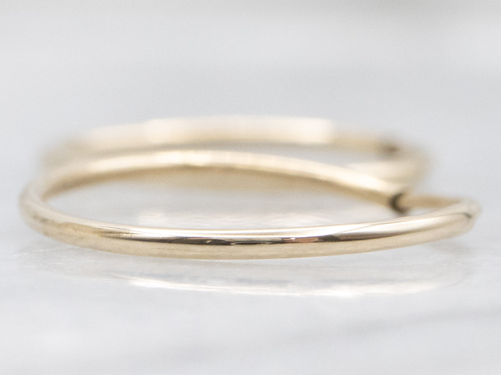 Thin Yellow Gold Hoop Earrings