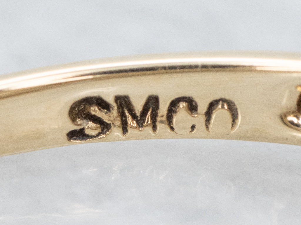 Diamond Retro-Era Two-Tone Gold Engagement Ring
