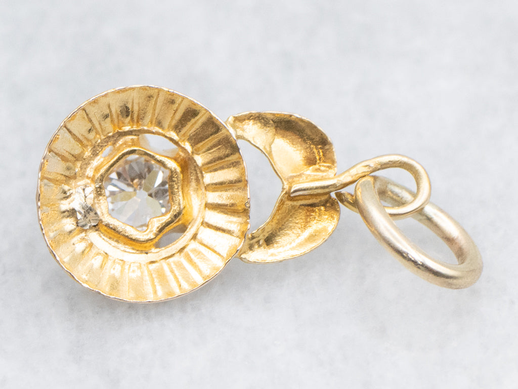 Gold Old European Cut Diamond Mix-Era Pendant