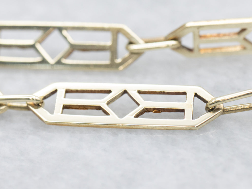 Antique Bezel-Set Amethyst Yellow Gold Gemstone Link Bracelet