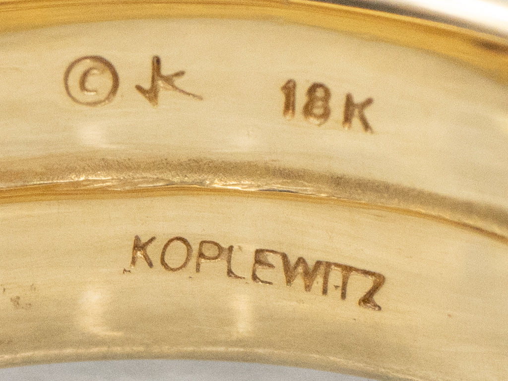 Designer Koplewitz Bezel-Set Yellow Sapphire Solitaire Ring