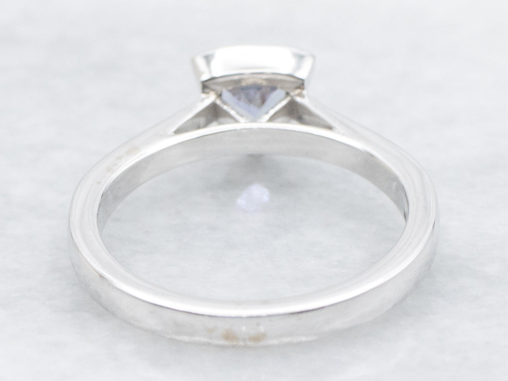 Modern Gold Trillion-Cut Tanzanite Solitaire Ring