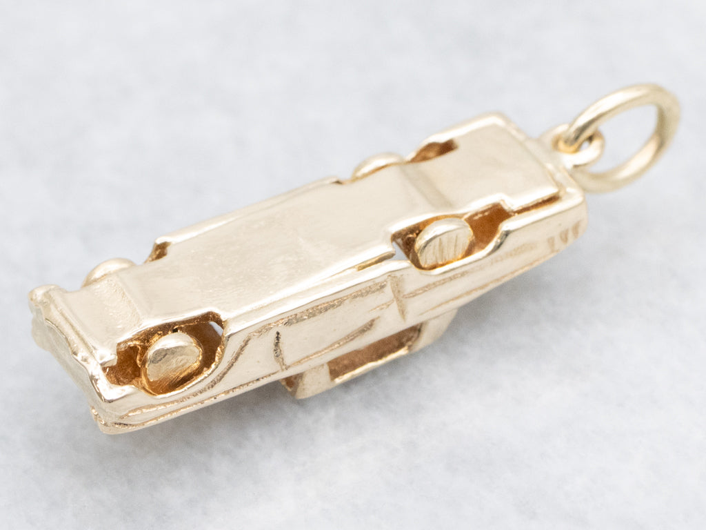 Vintage Gold Ford Thunderbird Car Charm Pendant