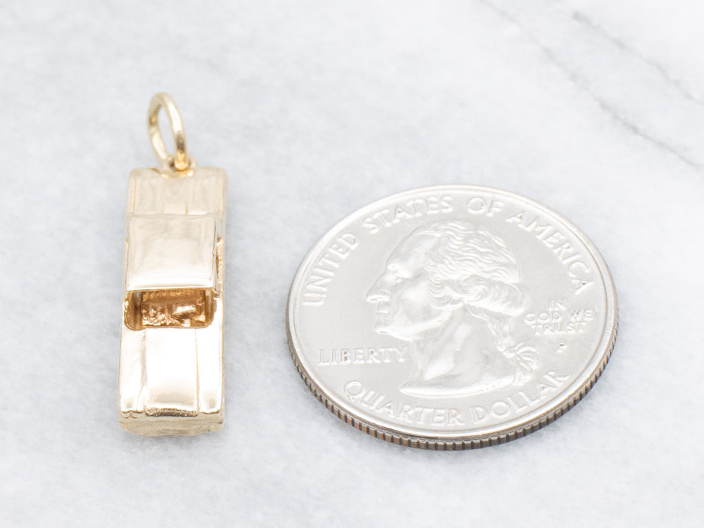 Vintage Gold Ford Thunderbird Car Charm Pendant