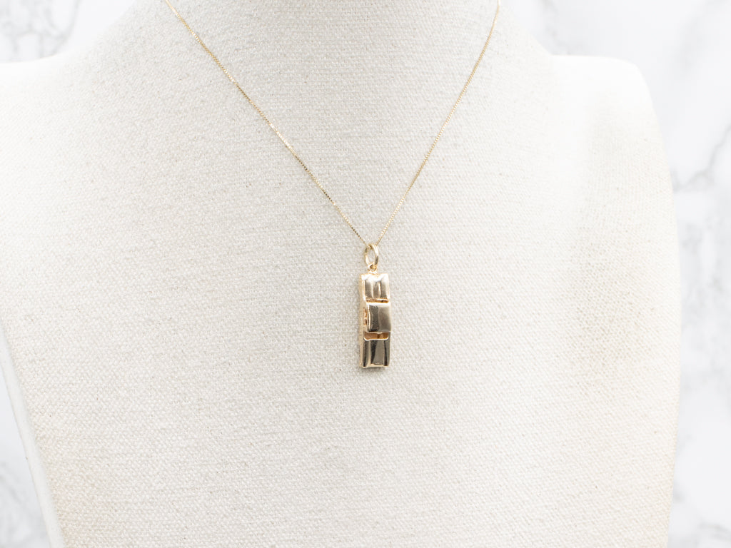 Vintage Gold Ford Thunderbird Car Charm Pendant