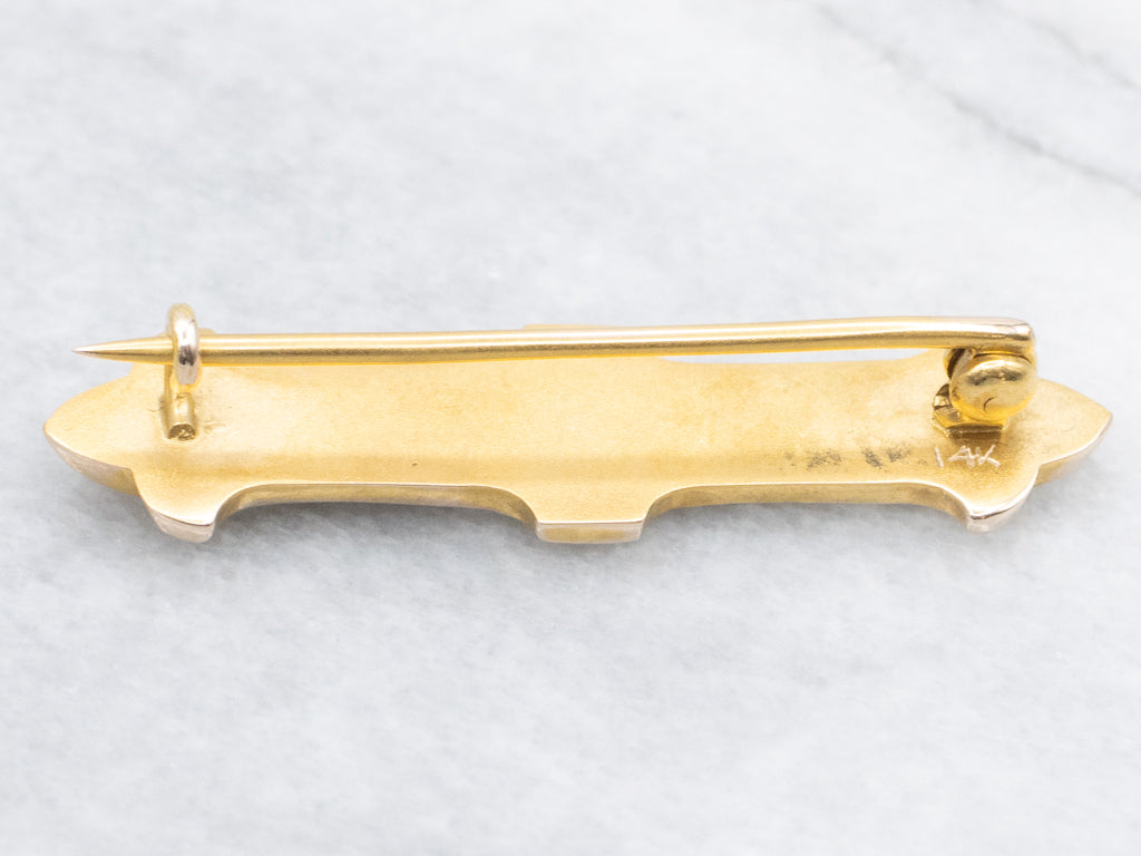 Antique Bloomed Gold Etruscan Revival Brooch