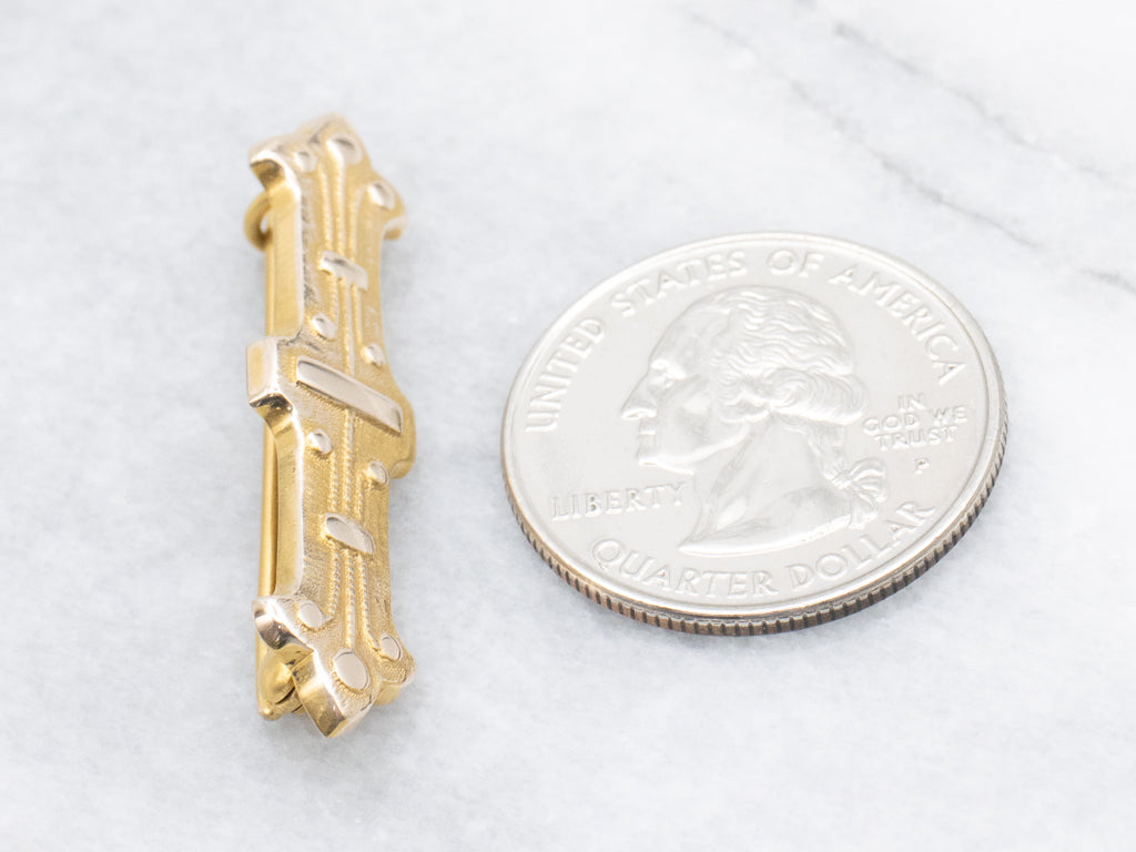 Antique Bloomed Gold Etruscan Revival Brooch