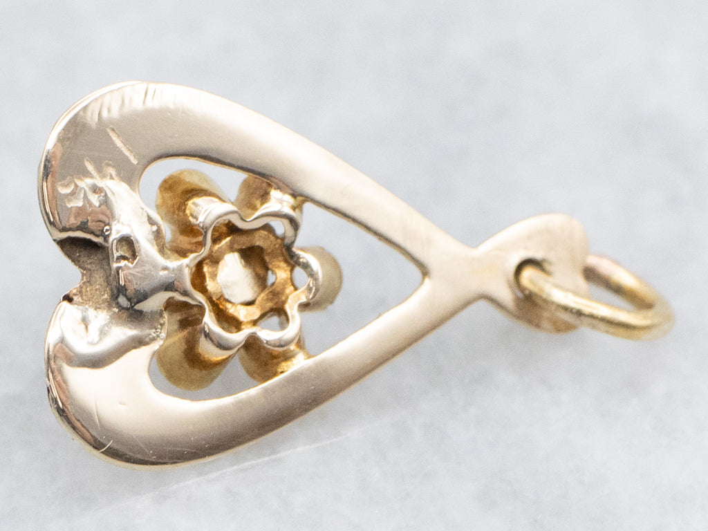Antique Buttercup-Set Diamond Stickpin Conversion Pendant