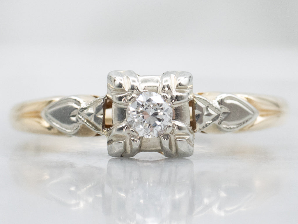 Vintage 1950s Diamond Keepsake Solitaire Engagement Ring