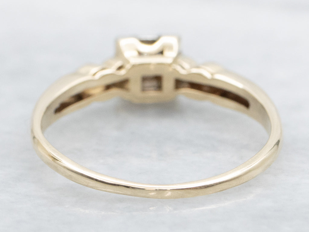 Vintage 1950s Diamond Keepsake Solitaire Engagement Ring