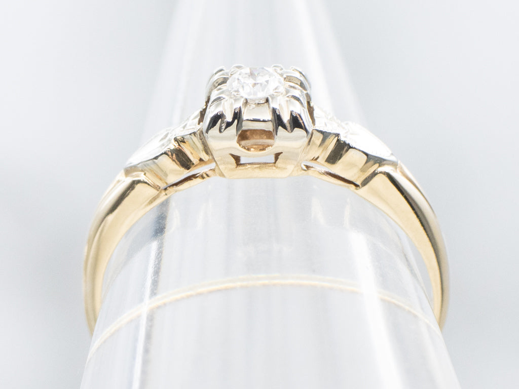 Vintage 1950s Diamond Keepsake Solitaire Engagement Ring