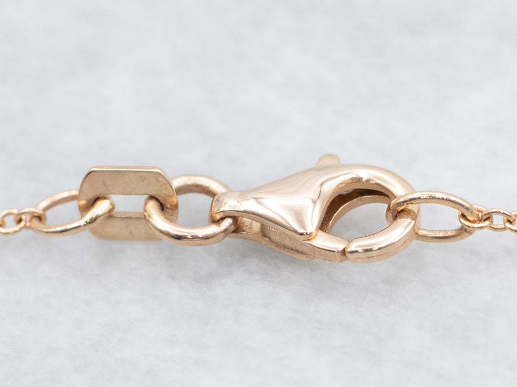 Rosey Tourmaline Rose Gold Pendant Necklace