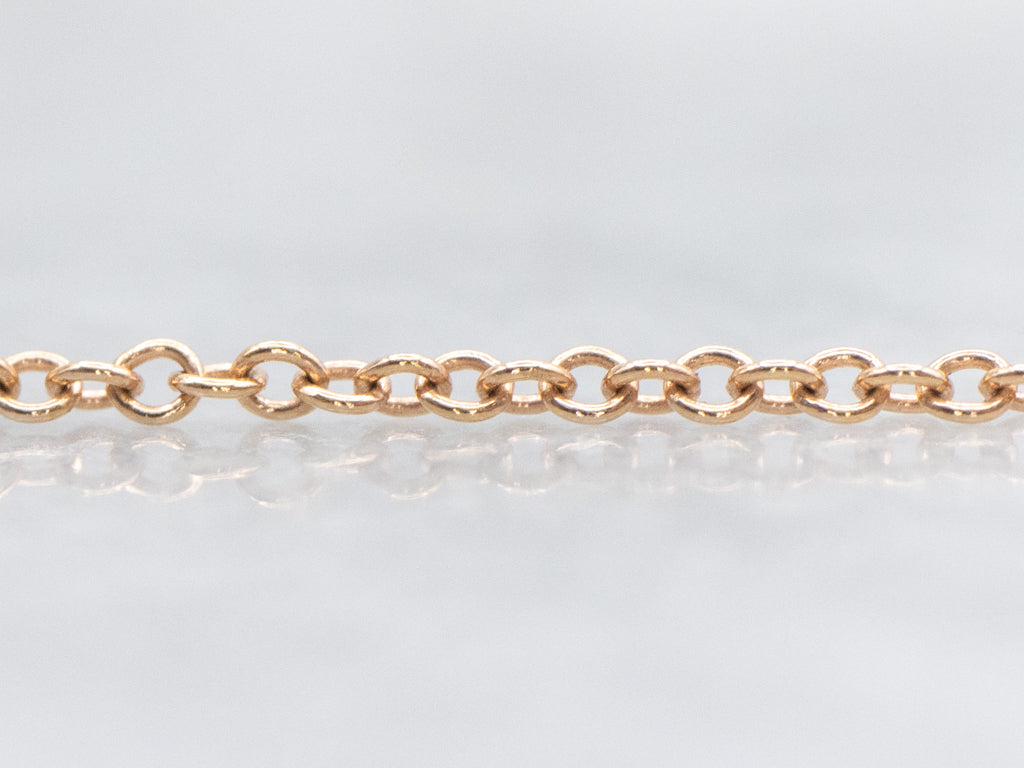 Rosey Tourmaline Rose Gold Pendant Necklace