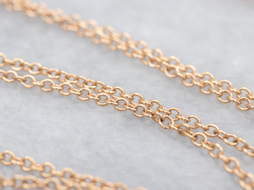 Rosey Tourmaline Rose Gold Pendant Necklace