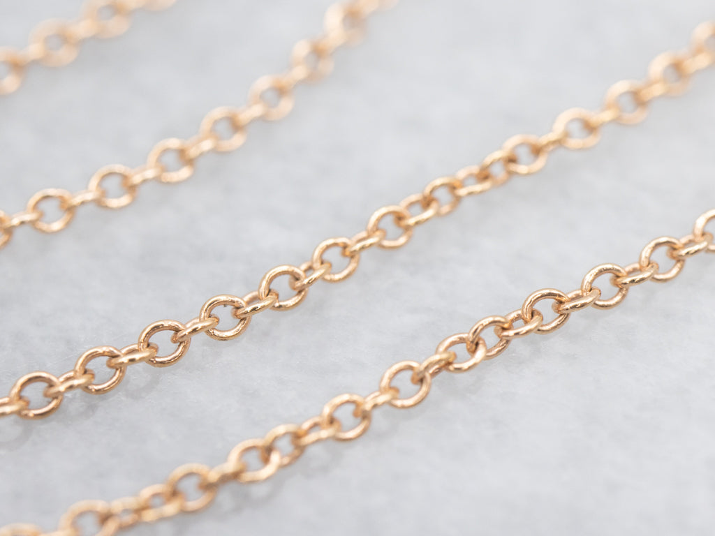 East-West Set Blue Zircon Rose Gold Pendant Necklace