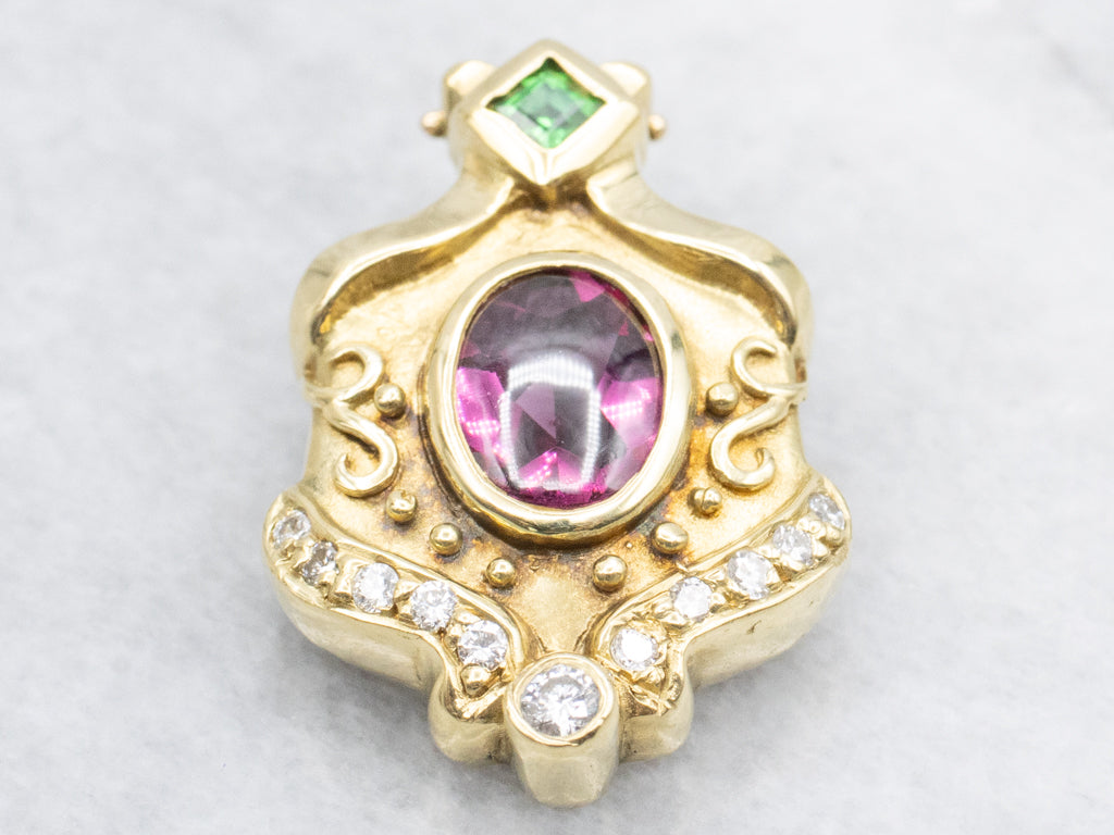 Art Nouveau-Inspired Suffragette Slide Pendant