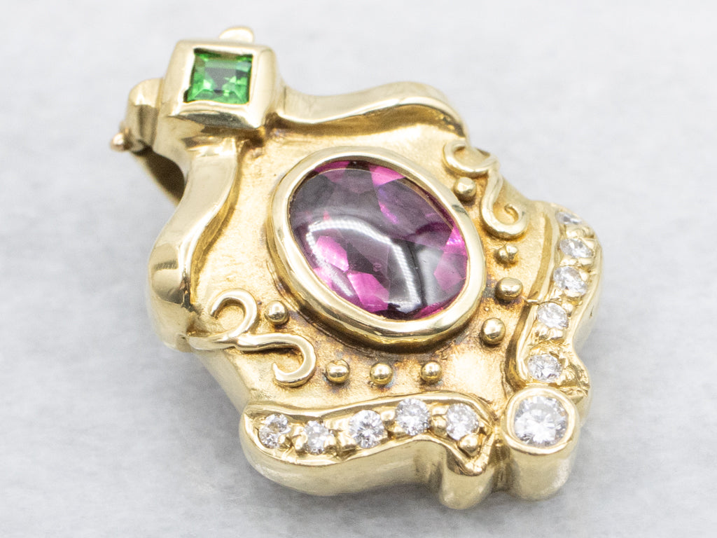 Art Nouveau-Inspired Suffragette Slide Pendant