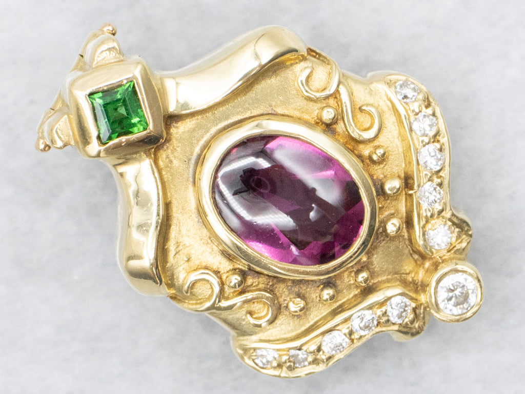 Art Nouveau-Inspired Suffragette Slide Pendant