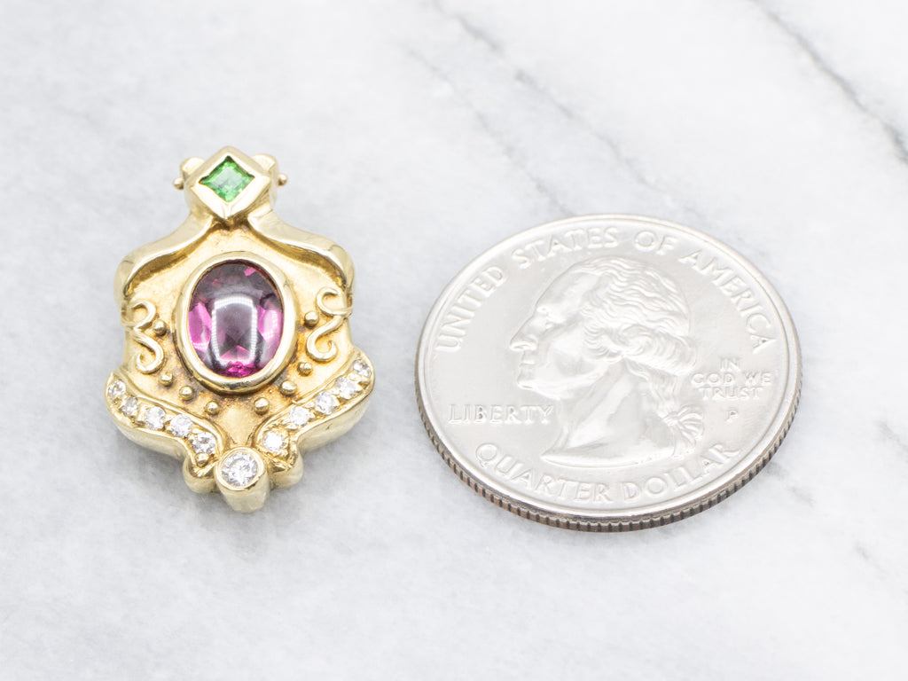 Art Nouveau-Inspired Suffragette Slide Pendant