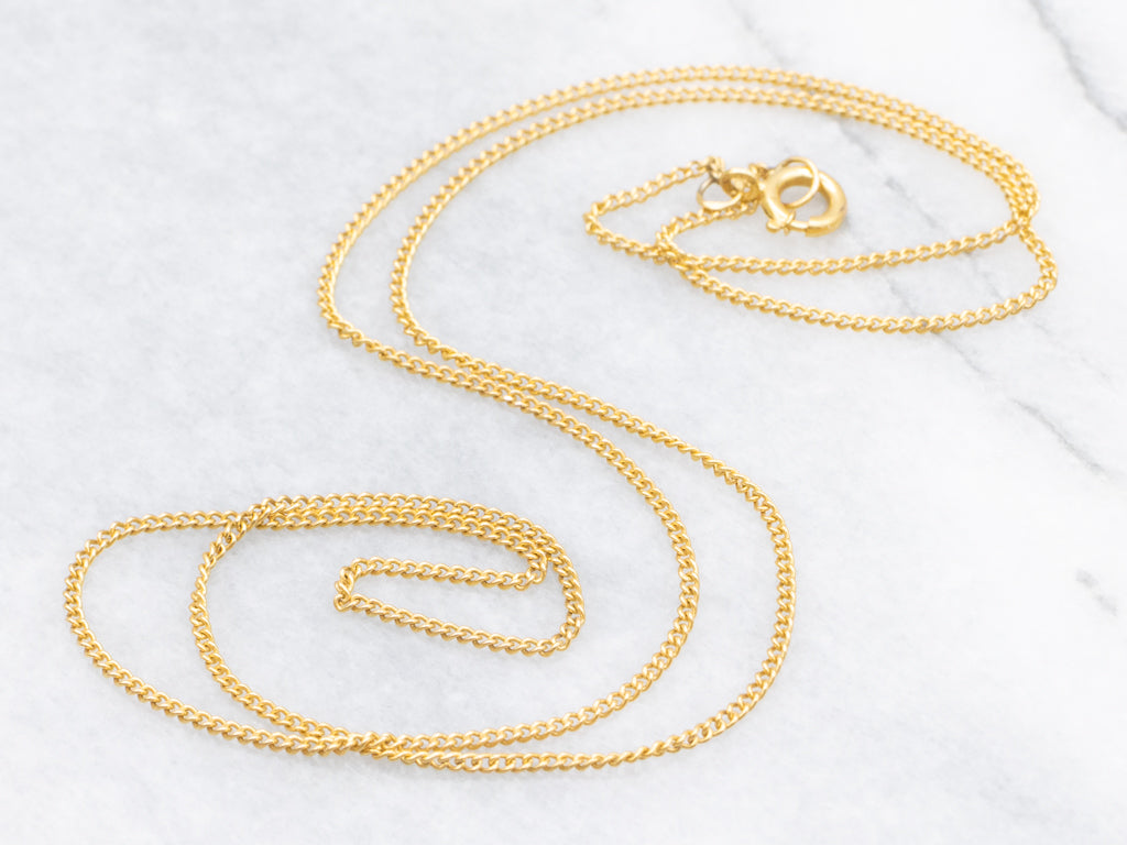 800 Yellow Gold Curb-Link Chain